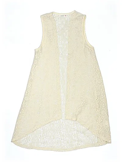 Pre-owned Beautees Kids' Sleeveless Top Ivory Halter Neckline Tops