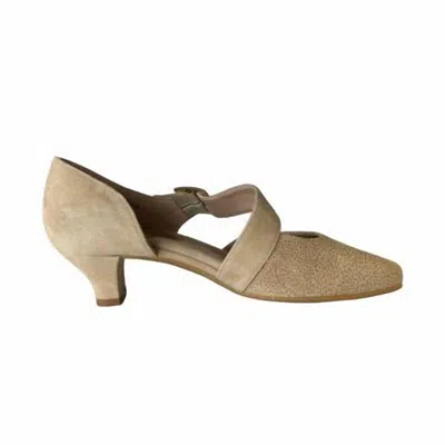 Beautifeel Women's Glory Low Heels In Champagne Leo Suede In Brown