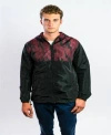Beautiful Giant Men's Hooded Lightweight Windbreaker In Burgundy