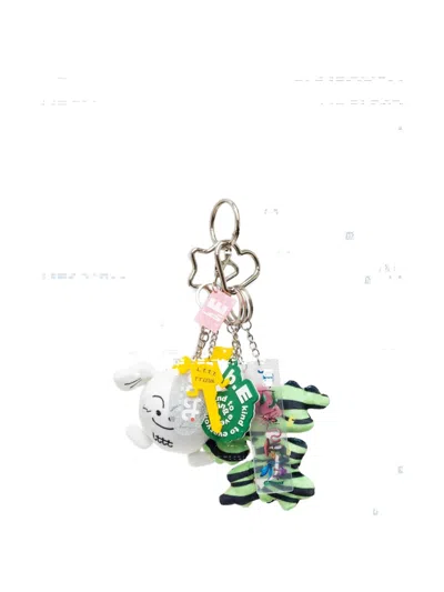 Beautiful Multi-charm Keyring In Animal Print