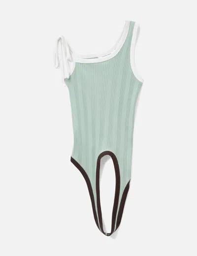 Beautiful People Double-end Suvin Compact Rib Tank Top In Green