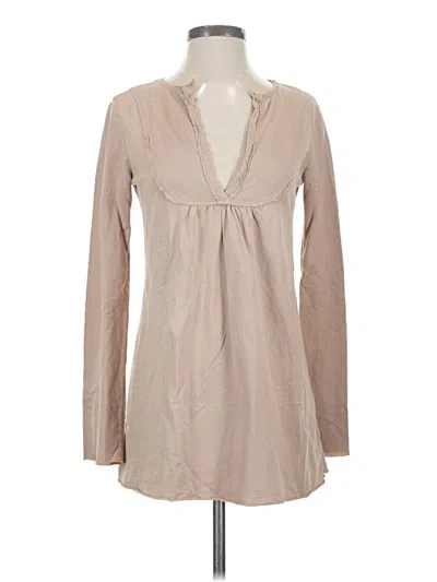 Pre-owned Beautiful People Long Sleeve Blouse In Tan