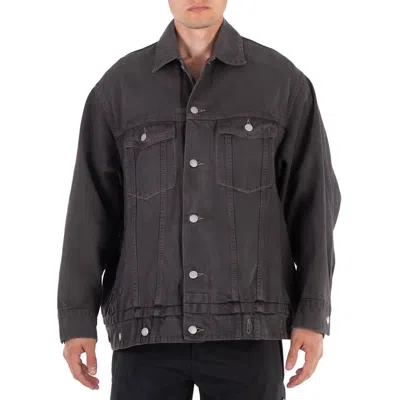 Beautiful People Men's Charcoal Double-end Selvedge Denim Blouson In Brown