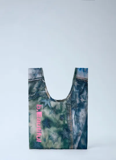 Beautiful Star Denim Reusable Mini Bag In Blue