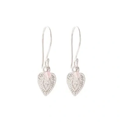 Beautiful Story Generous Rose Quartz Silver Earrings In Pink