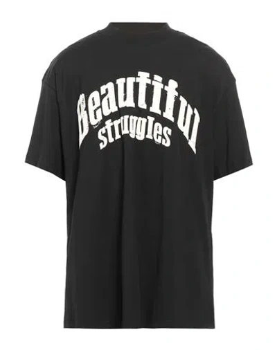 Beautiful Struggles Man T-shirt Black Size Xl Cotton
