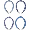 Beautifully You Kids' 4-pack Denim Headbands In Blue Multi