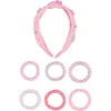 Beautifully You Kids' 7-piece Gummy Coils & Headband Hair Accessories In Pink