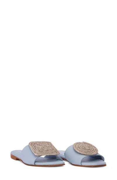 Beautiisoles Adeline Slide Sandal In Blue