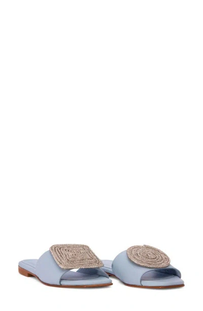 Beautiisoles Adeline Slide Sandal In Sky Blue