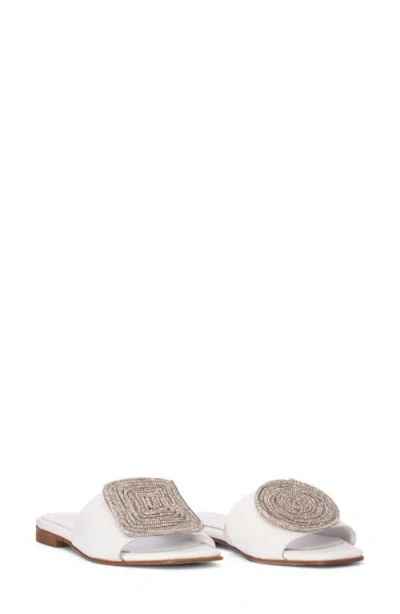 Beautiisoles Adeline Slide Sandal In White