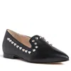 Beautiisoles By Robyn Shreiber Made In Italy Women's Celeste Black Leather Oxford Loafer With Studs In Black