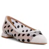 Beautiisoles By Robyn Shreiber Made In Italy Women's White / Neutrals / Black Blake White & Black Suede Flat Comfortable Mesh Dressy Work Wedding In Black/white