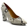 Beautiisoles By Robyn Shreiber Made In Italy Women's Neutrals / Black / White Pippa Natural Animal Print Leather Pump With Comfortable Platform D In Black/white