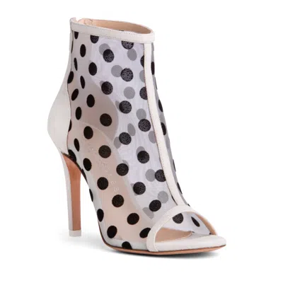 Beautiisoles By Robyn Shreiber Made In Italy Women's White / Neutrals / Black Tatiana White & Black Polka Dots Pump Comfortable Wedding Evening B In Black/white