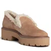 Beautiisoles By Robyn Shreiber Made In Italy Women's Neutrals / Brown Rio Camel Suede Comfortable Winter Shearling Shootie In Brown