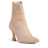 Beautiisoles By Robyn Shreiber Made In Italy Women's Neutrals / Brown Soraya Beige Bootie In Suede Comfortable & Elegant For Day & Evening In Brown