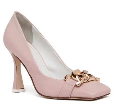 BEAUTIISOLES BY ROBYN SHREIBER MADE IN ITALY WOMEN'S NEUTRALS / PINK / PURPLE FRANCA BABY PINK LEATHER PUMP COMFORTABLE DRESSY & ELEGANT FOR DAY  