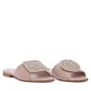 Beautiisoles By Robyn Shreiber Made In Italy Women's Neutrals / Pink / Purple Adeline Beige Work Sexy Flat Leather Sandal In Pink/purple