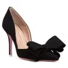 Beautiisoles By Robyn Shreiber Made In Italy Women's Oxsana Black Linen & Leather Comfortable Work Evening Party Stiletto Heel Pump In Black