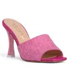 Shop Beautiisoles By Robyn Shreiber Made In Italy Women's Pink / Purple Larissa Pink Fabric Comfortable Slide Sandal Mule For Day & Evening In Pink/purple