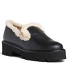 Beautiisoles By Robyn Shreiber Made In Italy Women's Rio Black Leather & Faux-fur Winter Ankle Shootie For Work Or Evening In Black