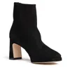 Beautiisoles By Robyn Shreiber Made In Italy Women's Scottie Black Ankle Bootie Comfortable Medium Heel Elegant For Work & Evening In Black