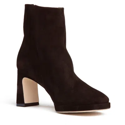 Beautiisoles By Robyn Shreiber Made In Italy Women's Scottie Brown Suede Bootie Comfortable & Dressy Low Heel For Day & Evening Wear