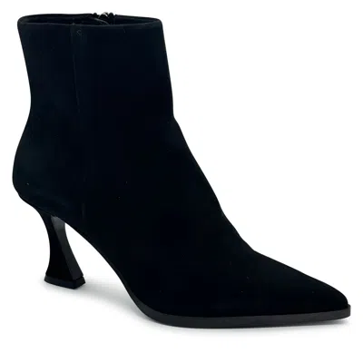 Beautiisoles By Robyn Shreiber Made In Italy Women's Soraya Black Ankle Bootie Comfortable Medium Heel Dressy For Work & Evening
