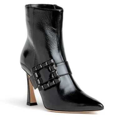 Beautiisoles By Robyn Shreiber Made In Italy Women's Tammi Black Patent Leather Comfortable Ankle Bootie Valentine Evening Party