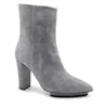 Beautiisoles By Robyn Shreiber Made In Italy Women's Teresa Grey Suede Bootie Comfortable Hidden Platform Elegant For Day & Night In Grey