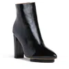 Beautiisoles By Robyn Shreiber Made In Italy Women's Tessa Black Patent Leather Platform Ankle Bootie For Work Valentine Evening In Black