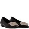 Beautiisoles By Robyn Shreiber Women's Bonnie Leather Flat In Black