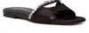 Beautiisoles By Robyn Shreiber Women's Gemma Satin Sandal In Black In Black