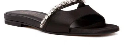 Beautiisoles By Robyn Shreiber Women's Gemma Satin Sandal In Black