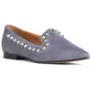 Beautiisoles Celeste Pointed Toe Loafer In Gray