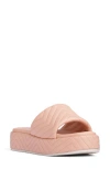 Beautiisoles Deedee Platform Slide Sandal In Light Pink