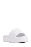 Beautiisoles Deedee Platform Slide Sandal In White