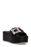 Beautiisoles Dita Platform Slide Sandal In Black
