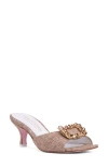 BEAUTIISOLES EDEN KITTEN HEEL SLIDE SANDAL