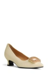 Beautiisoles Elsie Pointed Toe Pump In Beige