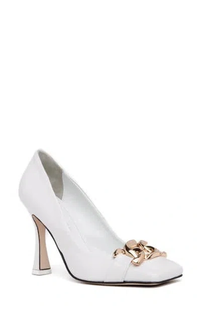 Beautiisoles Franca Chain Pump In White