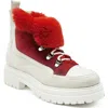 Beautiisoles Francy Genuine Shearling Lined Platform Boot In White