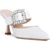 Beautiisoles Georgina Pointed Toe Mule In Off White
