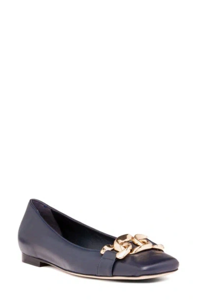 Beautiisoles Giuly Chain Flat In Navy