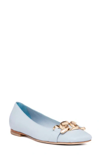 Beautiisoles Giuly Chain Flat In Sky Blue