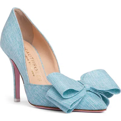 Beautiisoles Oxsana Pointed Toe Pump In Sky Blue