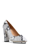Beautiisoles Pippa Pointed Toe Platform Pump In Python Snake