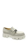 Beautiisoles Raquel Paltform Loafer In Offwhite