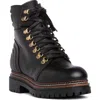 Beautiisoles Ronnie Lace-up Lug Sole Boot In Black